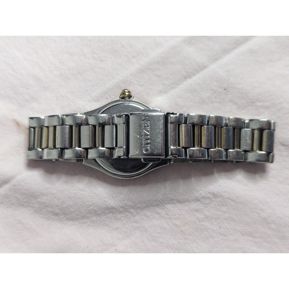 WORKING Citizen Eco-drive‎ Diamond accent 2 tone Womens mother of pearl Watch main image 12